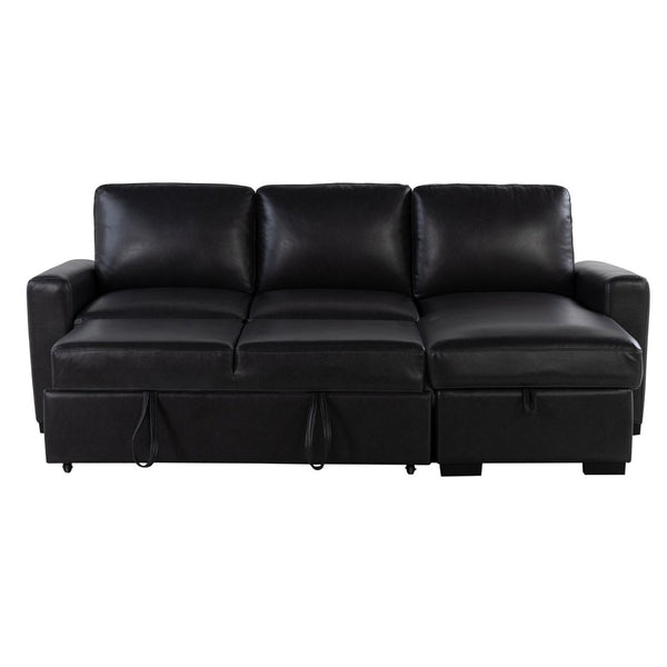 English Elm Montero Sleeper Sectional with Storage Chaise Drop Down Table and Usb Ports B201S00463