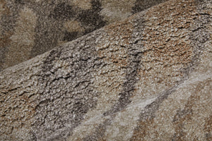 Feizy Rugs Skyview Collection Abstract Polypropylene Rug – Plush Texture, Contemporary Design For Elegant Spaces Brown,Tan,Ivory Polypropylene Skv39qbfivybrnj00