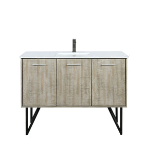 English Elm Rustic Acacia Bath Vanity 48" W X 20" D With Durable Cultured Marble Top & Stylish Gun Metal Faucet Set B2731P259691-GIGA