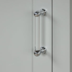 English Elm Tall Bathroom Storage Cabinet - Modern Grey Mdf Stand With Adjustable Shelf & 2 Drawers For Organization N725P241045E-GIGA