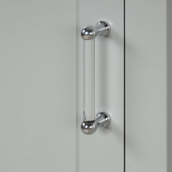 English Elm Tall Bathroom Storage Cabinet - Modern Grey Mdf Stand With Adjustable Shelf & 2 Drawers For Organization N725P241045E-GIGA