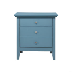 English Elm Casual Teal Storage Nightstand with Drawer Space, 26"H x 24"W x 18"D, No Assembly, Bright Accent B078108335