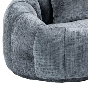English Elm Bean Bean Bag Sofa High-Density Memory Foam Two-Seater Lounger High Back Chenille Cozy Support Gray W395P181439