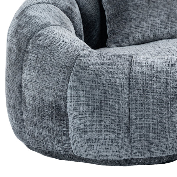 English Elm Bean Bean Bag Sofa High-Density Memory Foam Two-Seater Lounger High Back Chenille Cozy Support Gray W395P181439