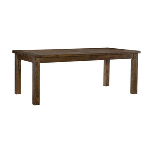 English Elm Classic Solid Rubberwood 6 Piece Dining Set with Burnished Brown Farmhouse Appeal B011S01529