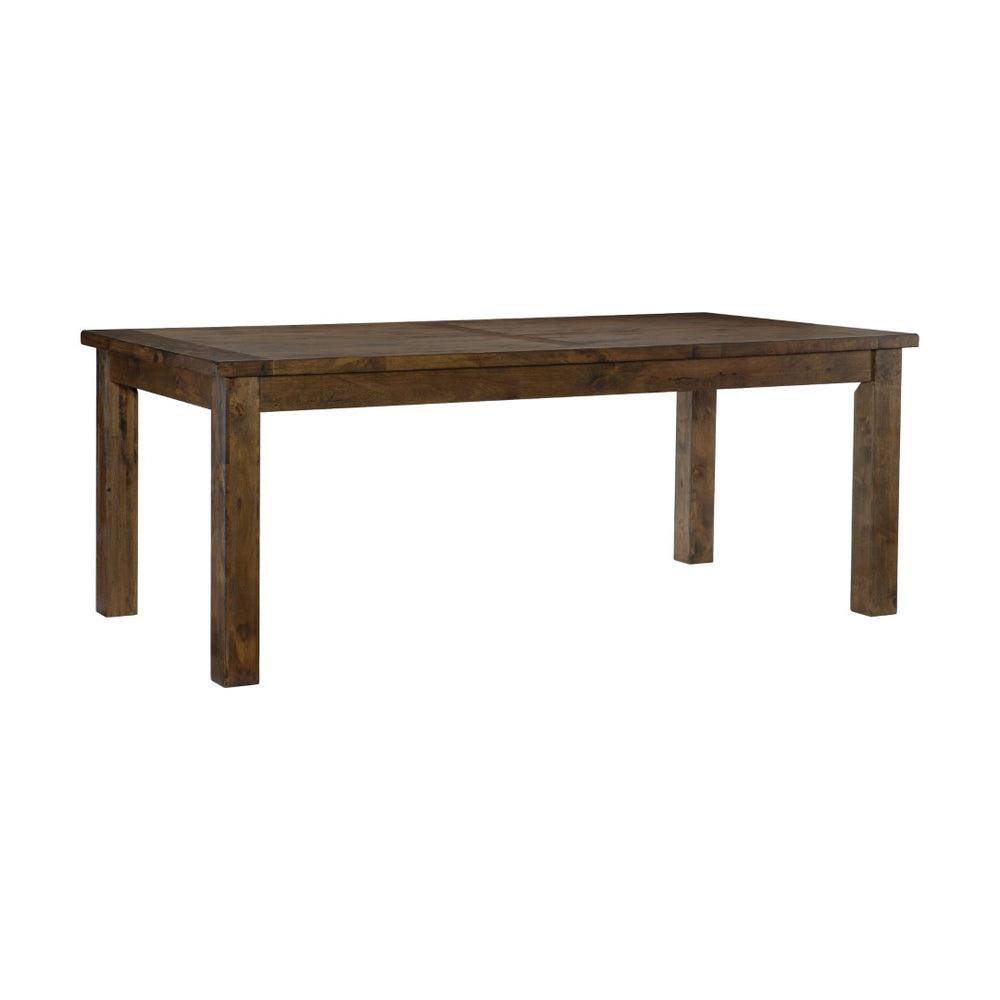 English Elm Classic Solid Rubberwood Dining Table Seats 6 with Burnished Grain for Warm Interiors B011P262312