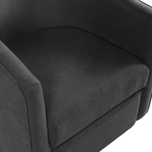 English Elm Power Lift Recliner Barrel Back Chenille Chair for Seniors with Footrest Pocket Dark Grey N719P355911R