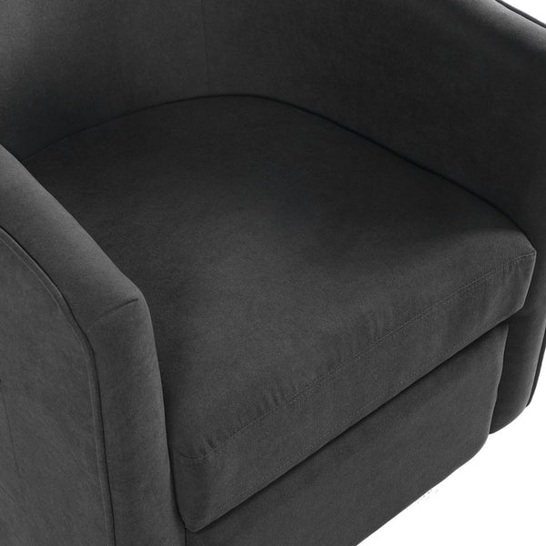 English Elm Power Lift Recliner Barrel Back Chenille Chair for Seniors with Footrest Pocket Dark Grey N719P355911R