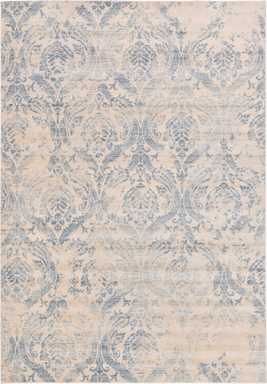 Unique Loom Paris Oak Machine Made Floral Rug Blue, Blue/Beige/Light Blue 7' 1" x 10' 0"