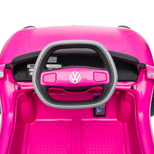 English Elm 12v Licensed Volkswagen Beetle Ride on Car with Remote Control and Suspension for Kids Pink W1578P416240