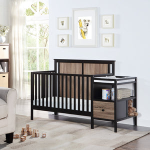 English Elm Connelly Convertible Crib Changer Combo Solid Wood Nursery Furniture Two Tone B022P204836