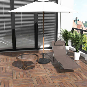 English Elm Outsunny Folding Chaise Lounge Chair - Adjustable 5-Position, Breathable Mesh, Portable Poolside Comfort W2225P174375-GIGA