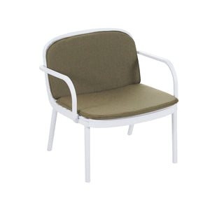 English Elm Christopher Knight Home® - Luna Outdoor Club Chairs Set Of 2 - Stylish White Frame With Plush Green Cushions For Comfort N775P272730W