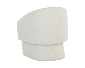 Sunpan Lauryn Lounge Chair - Contemporary Barrelback Design for Modern Living Spaces and Stylish Comfort Merino Pearl