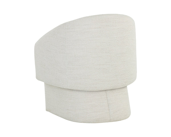 Sunpan Lauryn Lounge Chair - Contemporary Barrelback Design for Modern Living Spaces and Stylish Comfort Merino Pearl