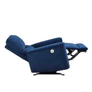 English Elm Modern Artem Power Rocker Recliner Velvet Upholstery with Gentle Rocking, Motorized Comfort and Style Navy 35.5 L x 30 W x 26.5 H B011P204080
