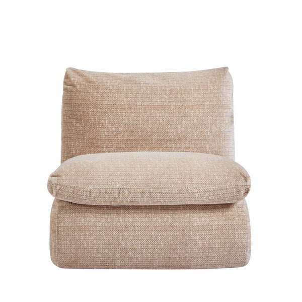 English Elm Liyasi Ergonomic Full Compression Sofa Chair with Memory Foam, Plush Fabric Comfort for Lounging(read) Cream W820P278098