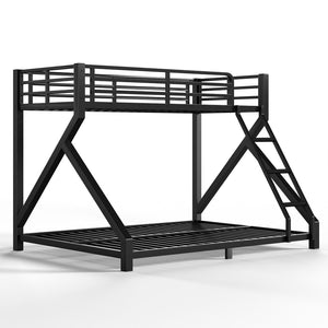 English Elm Twin Xl Over Queen Metal Bunk Bed Low Profile Steel Frame for Guest Rooms W5305S00032