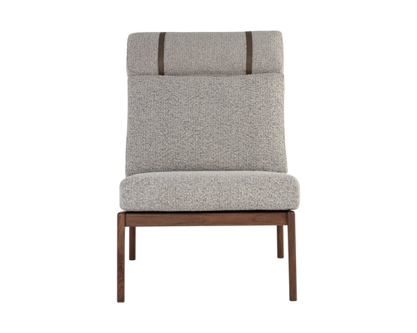 Sunpan Elanor Lounge Chair - Stylish Mid-Century Design with Comfortable Cushioning and Unique Leather Straps Walnut / Altro Cappuccino