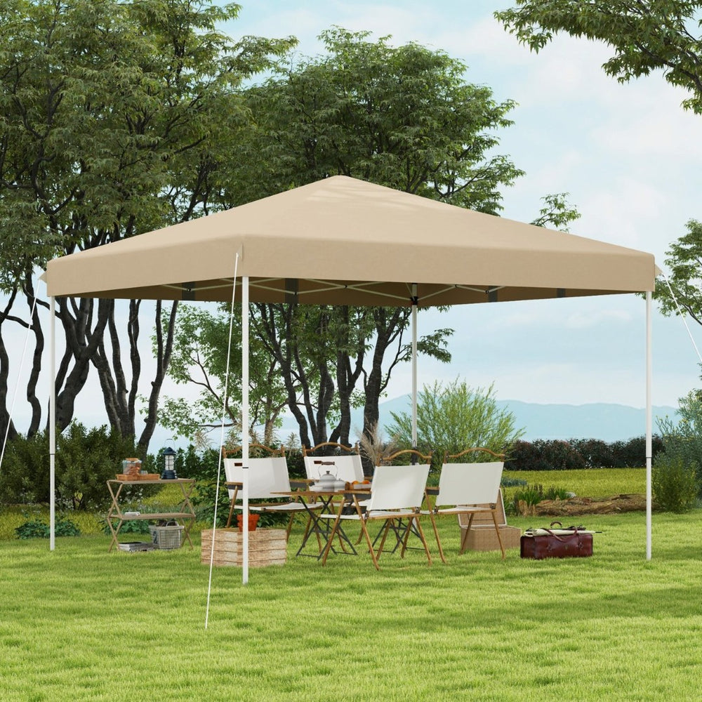 English Elm Outsunny 13' X 13' Instant Pop-Up Canopy Tent With Wheeled Carry Bag – Adjustable Height & Uv Protection W2225P200630-GIGA
