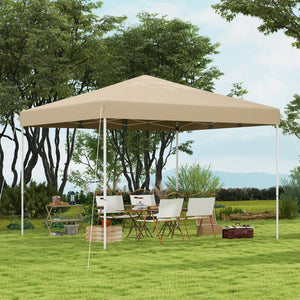 English Elm Outsunny 13' X 13' Instant Pop-Up Canopy Tent With Wheeled Carry Bag – Adjustable Height & Uv Protection W2225P200630-GIGA