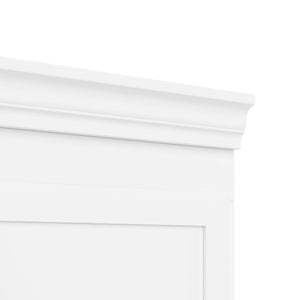 English Elm VIBE Multifunctional Hall Tree with Bench, 4-Door Storage, 1 Drawer, Hooks & Adjustable Shelves for Entryway White SJ000140AAK