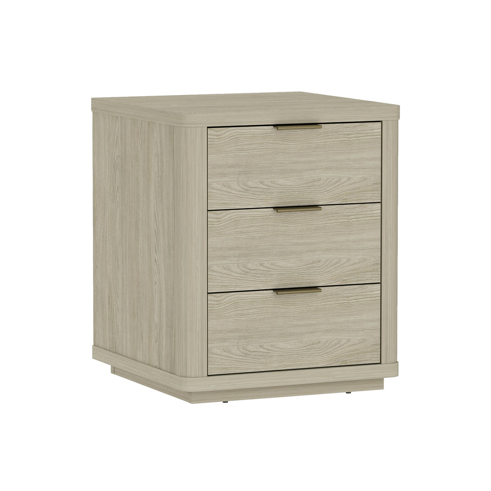 English Elm Evelyn 20" Nightstand: Modern 3-Drawer Design In Natural Finish For Stylish Bedroom Storage Solutions B365P398517