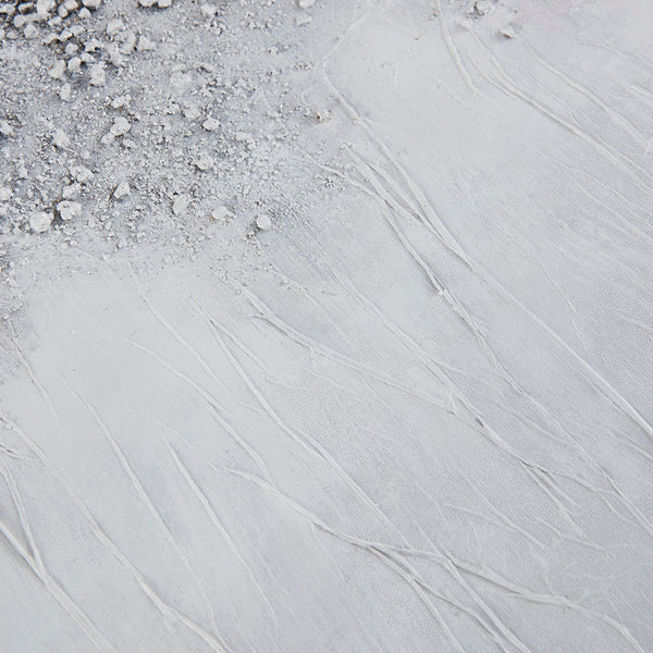 JLA Home Madison Park - Heavily Hand-Embellished 3-Piece Canvas Set — Grey-Black Ombré, Natural Stone Accents, Ready-to-Hang Decor MP95C-0269