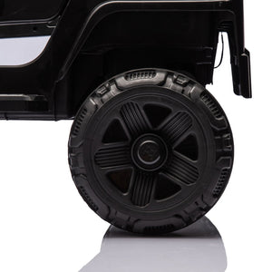 English Elm 12v Kids Electric Ride on Truck with Parental Remote Four Wheel Suspension and Led Lights Black W1578P187459