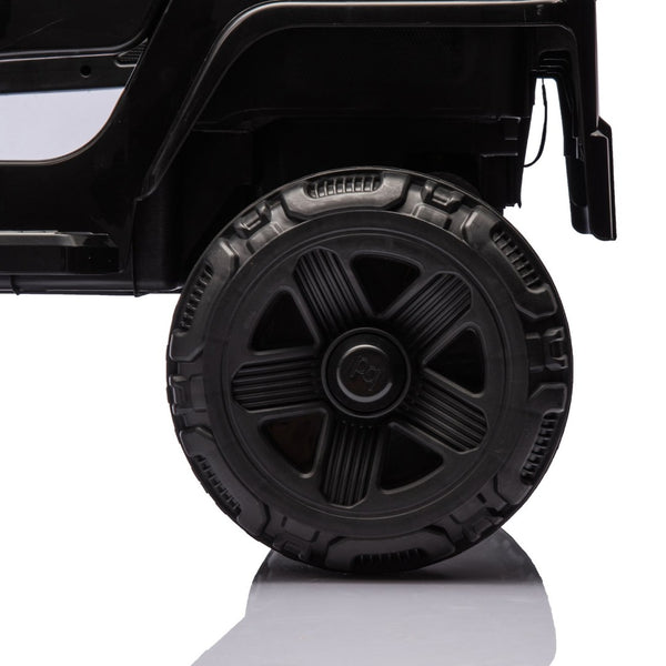 English Elm 12v Kids Electric Ride on Truck with Parental Remote Four Wheel Suspension and Led Lights Black W1578P187459