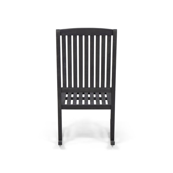 English Elm Christopher Knight Home® - Acacia Outdoor Porch Rocking Chair – Durable Acacia Hardwood, Rustic Slat Design, Smooth Rocking Motion DARK GREY 65490.00DGRY