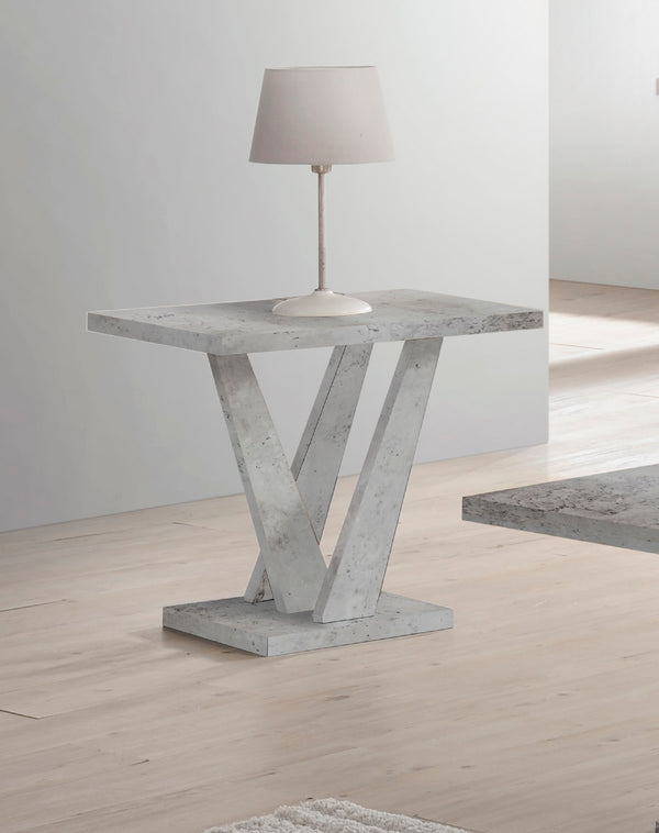 English Elm 3PC Rustic Modern Coffee Table Set with Built-In Shelf, Dark Wood Grain Finish for Living Room Gray 45 L x 25 W x 4.5 H B011P405685