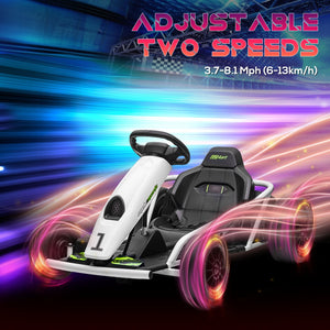 English Elm Aosom Licensed Bmw I4 12v Kids Ride on Car with Remote Suspension and Soft Start White W2225P217189