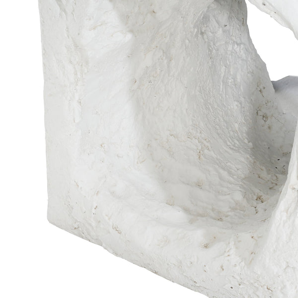 English Elm Christopher Knight Home® - Lyra Karst Cave-Inspired MGO Outdoor Side Table in White — Eco Fireproof UV-Resistant Sculptural Decor N775P300883W