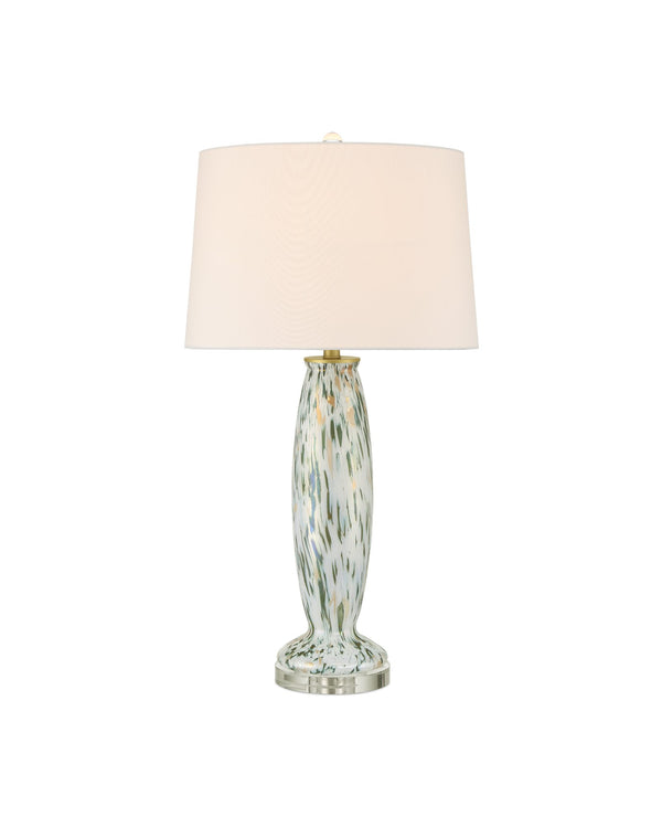 Currey & Company Motte Table Lamp - Mesmerizing Opalescent Glass Design With Elegant Shade, Perfect For Any Decor Multi,Color Glass ,Optic Crystal 6000-1013-currey-company