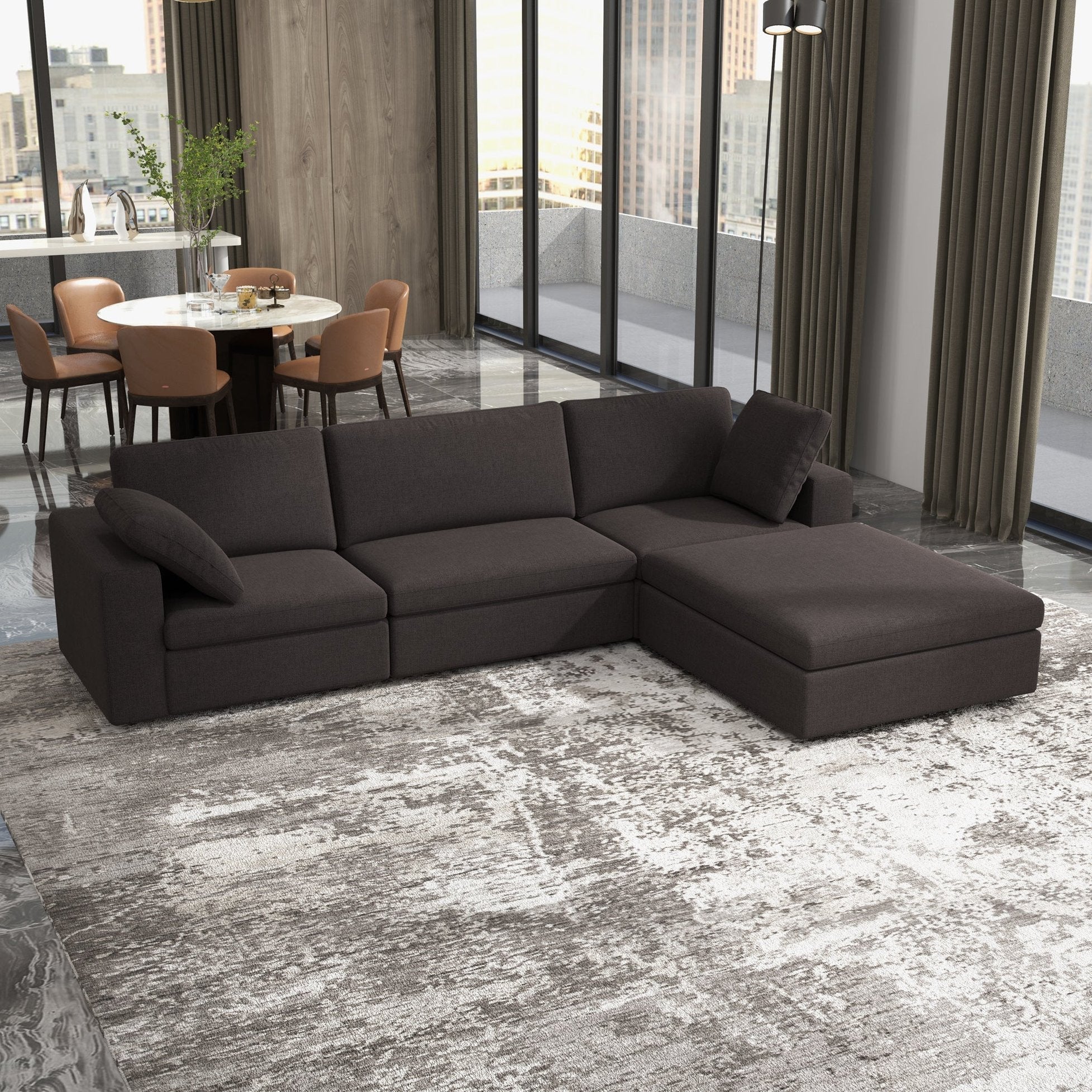English Elm Cecilia Sectional Sofa - Thumbnail 4
