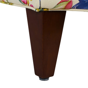 English Elm Jennifer Taylor Home - Paradise Upholstered Arm Chair - Elegant Off-White Floral Cotton Accent For Living Rooms & Bedrooms B2719P238243