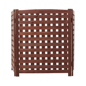 English Elm 3-panel Outdoor Slatted Wood Enclosure Screen for Ac Units Patios and Garden Areas Brown W2640P290517