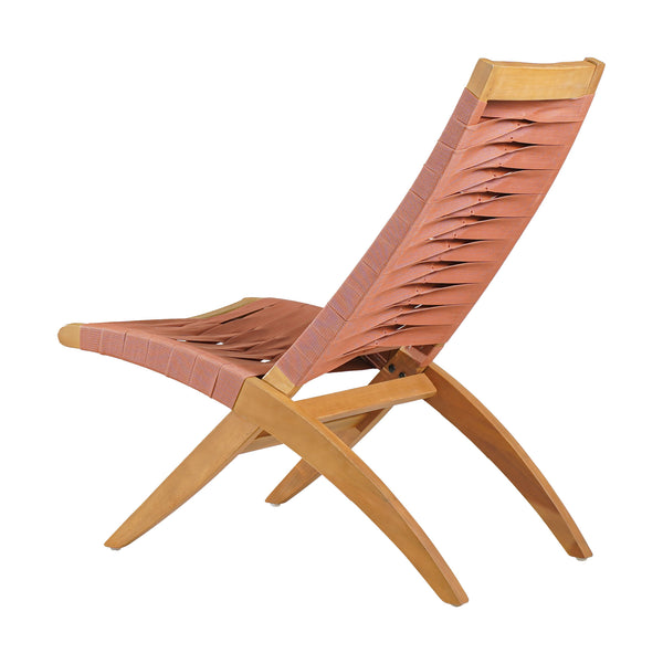 Zuo Modern Rova Lounge Chair Terracotta - Modern Acacia & Synthetic Rattan Design For Elegant Interiors Brown Solid Acacia Wood,Nylon 704178-zuo-modern