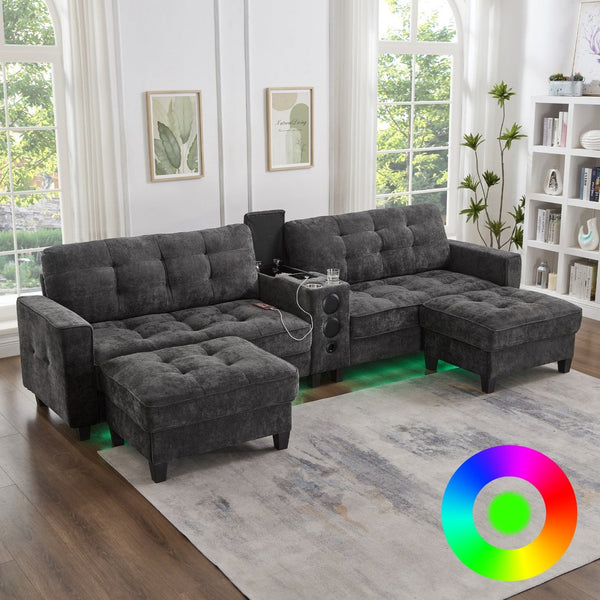 English Elm Swivel Barrel Accent Chair Chenille Tufted Round Club Seat for Living Room Lounge Grey N719S002290E