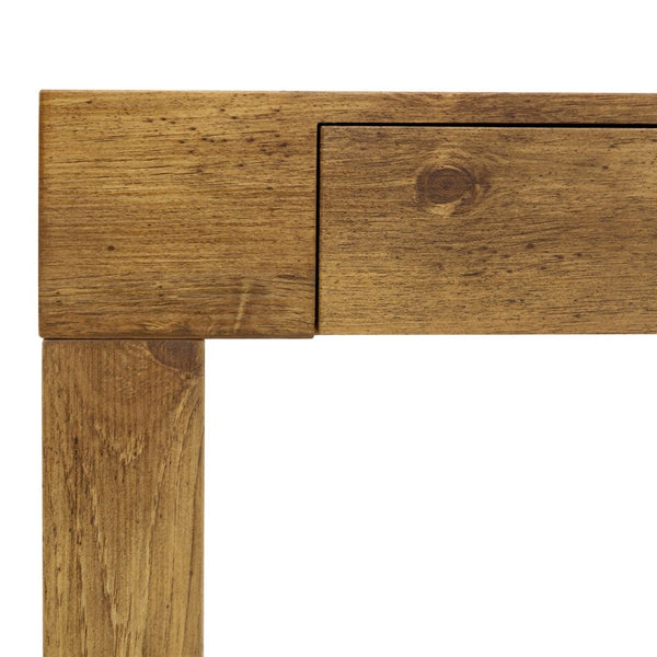 English Elm 4-piece Bar Set with Wood Grain Table Two Storage Drawers and Pu Leather Cushioned Stools W2920S00114