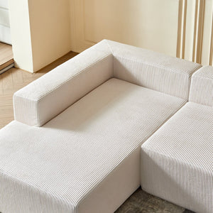 English Elm Reversible Corduroy U-Shaped Sectional Sofa - Plush Comfort For Modern Living Rooms! W1765S00118-GIGA