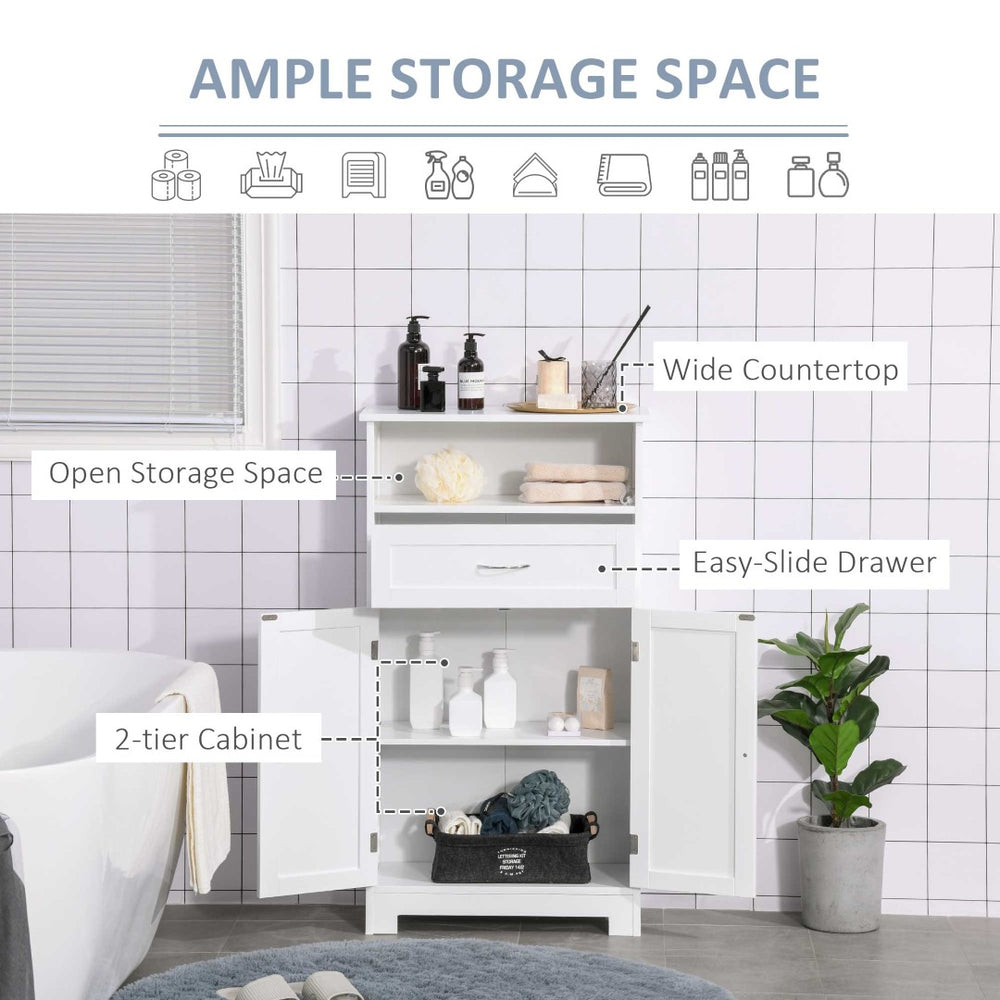English Elm Modern Freestanding Bathroom Storage Cabinet with Drawer Open Shelf and Enclosed Space T3971P388099