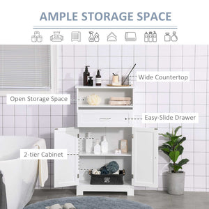 English Elm Modern Freestanding Bathroom Storage Cabinet with Drawer Open Shelf and Enclosed Space T3971P388099