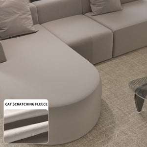 English Elm L Shaped Modular Sectional Sofa - 5-Seater Camel Corduroy Couch With Movable Ottoman, No Assembly W3670S00004