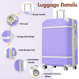 English Elm Hardshell Abs Luggage Set with Duffel Spinner Wheels Tsa Lock Expandable Travel N732P193485I