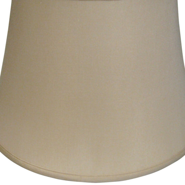English Elm Slant Euro Bell Pongee Silk Softback Lampshade Elegant Champagne Neutral for Traditional Decor B075101166