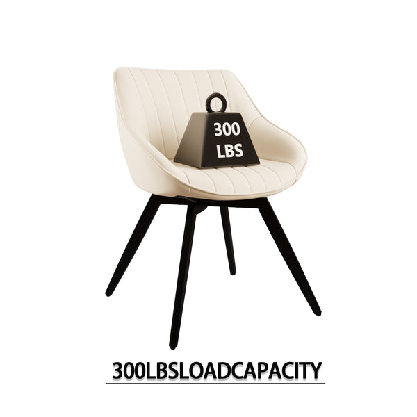 English Elm 31.5" Modern Black Mdf Round Tulip Dining Table Set With 2 Beige Chairs - Perfect For Small Spaces! W2189S00734