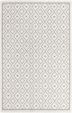 Unique Loom Outdoor Trellis Kafes Machine Made Geometric Rug Ivory, Gray 5' 3" x 8' 0"