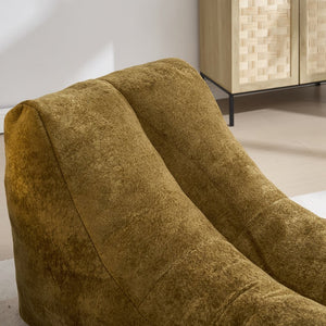 English Elm Creative Bean Bag Sofa Chair with Plush Superfiber Cover and Soft Foam Filling for Luxe Comfort Brown W1996P266259